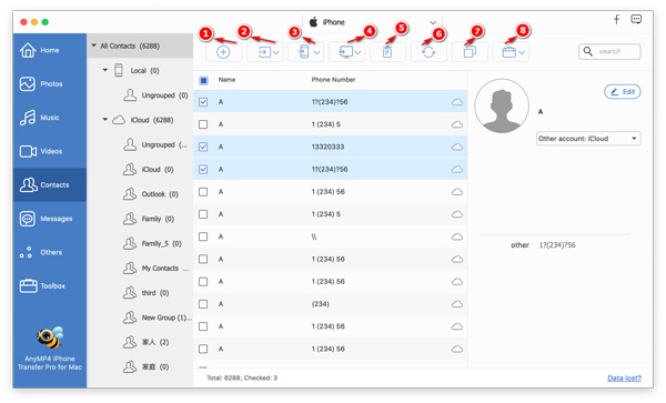 Administrar contactos en Mac