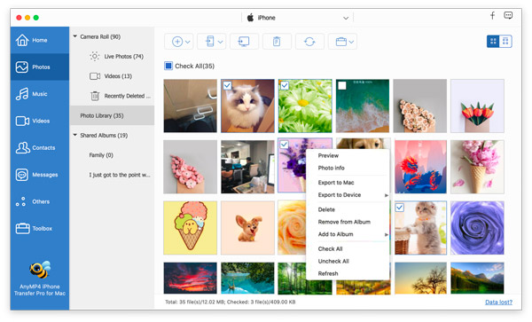 Manage Photos Right Click