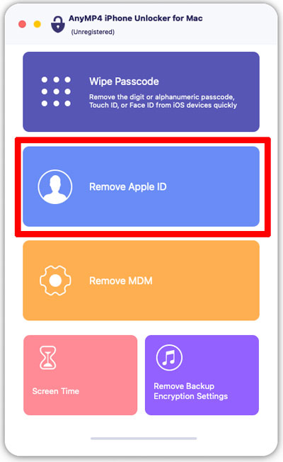 Удалить Apple ID