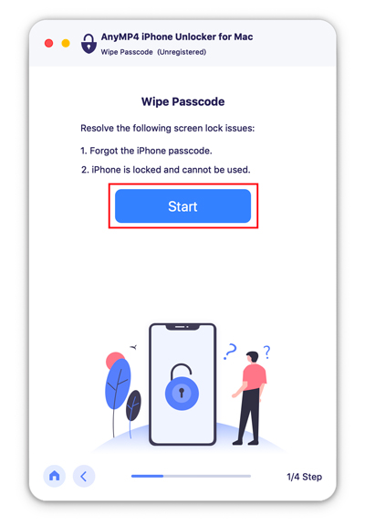 Start Wipe Passcode