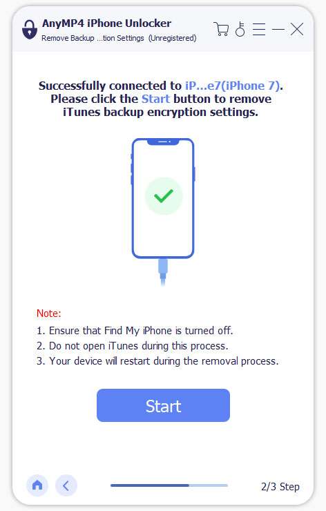 Remoção de criptografia de backup do iTunes