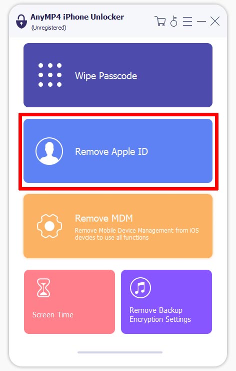 Удалить Apple ID