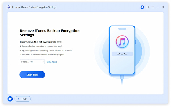 Remove Encryption Settings