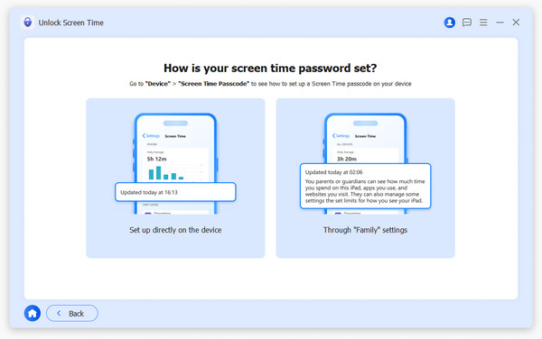 Screen Time Scenario Selection