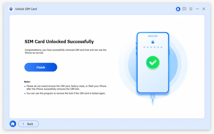Unlock Sim Finish Removal