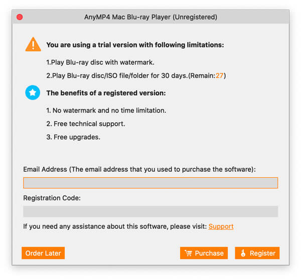Registration Window