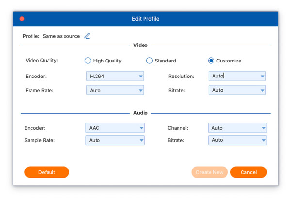 Adjust Custom Profile Settings