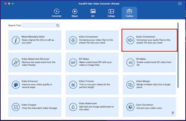 Compressor de áudio AnyMP4 Video Converter