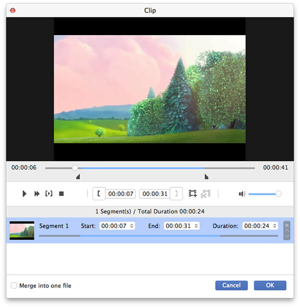 Trim the video length