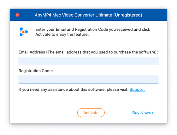 Regisztrálja a Mac Video Converter Ultimate alkalmazást