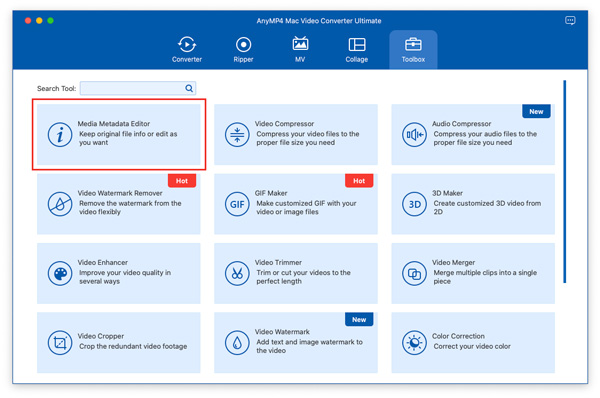 Välj Media Metadata Editor