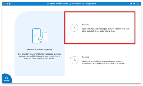 Opzione di backup