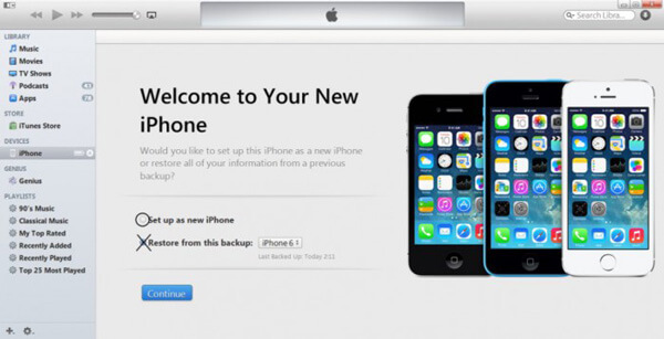 Configureer als nieuwe iPhone