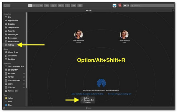 Configuración de ajuste del buscador de Mac