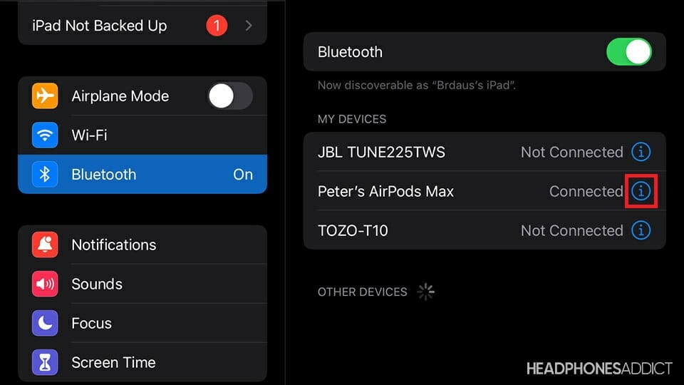 Airpods se conectam, mas não há dispositivos de som