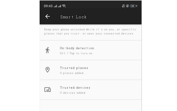 Диспетчер устройств Android Разблокировка Smart Lock