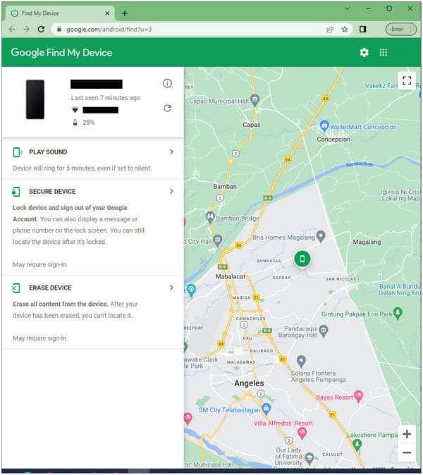 Android Device Manager Avaa lukituksen avaaminen