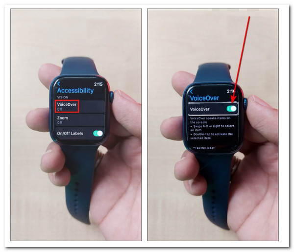 Voce fuori campo di Apple Watch