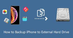 Fazer backup do iPhone para o disco rígido externo