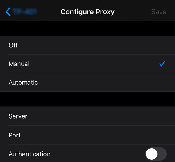 Configureer proxy