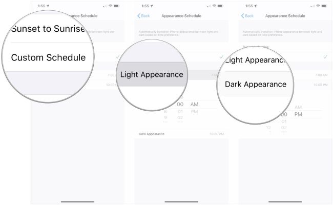 iOS aangepast schema