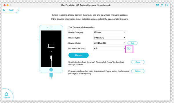 Información del firmware