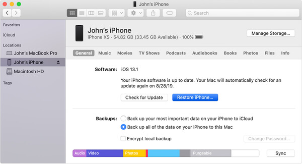 Restaurar iPhone con iTunes