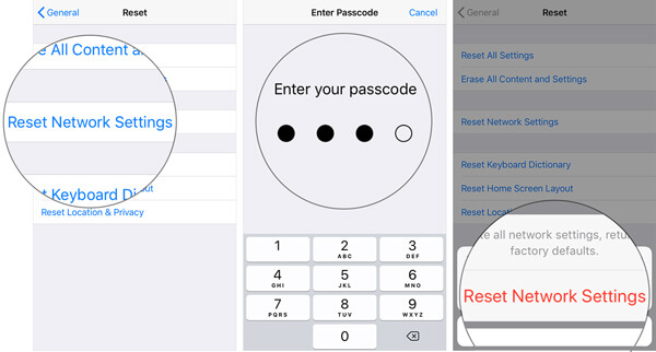 Ripristina impostazioni di rete su iPhone