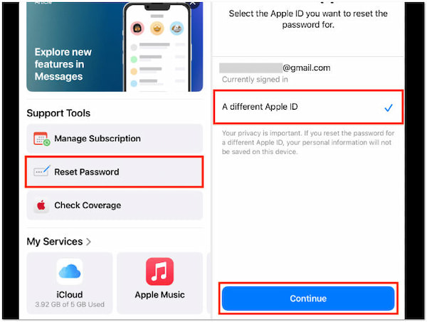 Restablecer la contraseña del ID de Apple con el soporte técnico de Apple