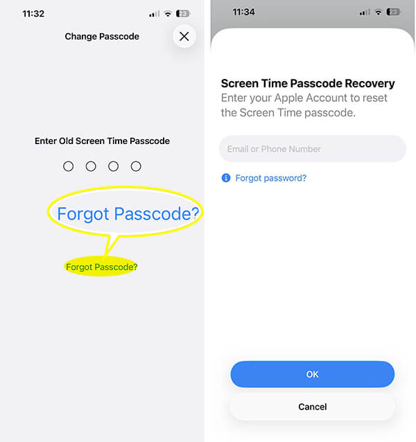 Change iPhone Screen Time Passcode