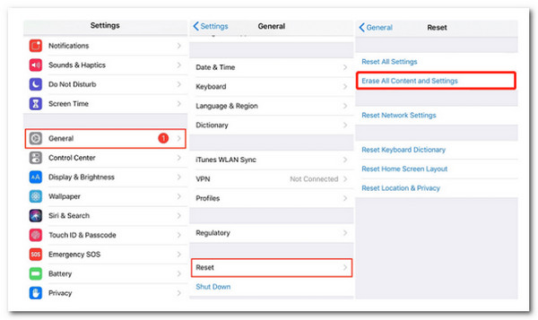 iOS Tilbakestill system