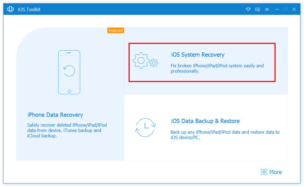 Válassza ki az iOS System Recovery lehetőséget