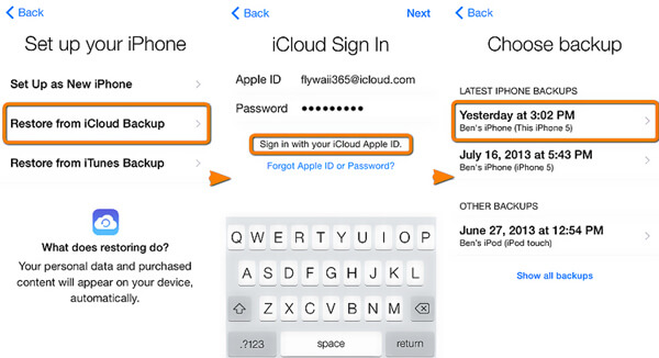 Clone an iPhone with iCloud