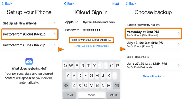 Clone um iPhone com o iCloud