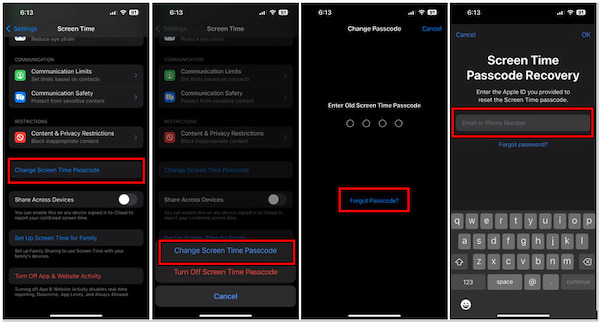 Reset Change Screen Time Passcode On Iphone With Password