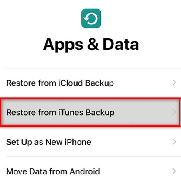 Restaurar o iPhone do iTunes Backup