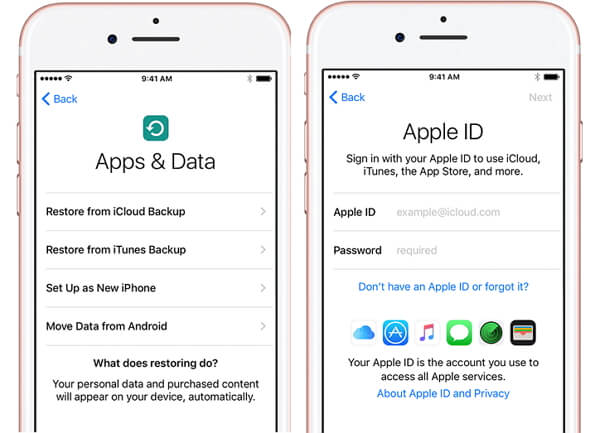 Yeni Telefonu iCloud'dan Geri Yükleme