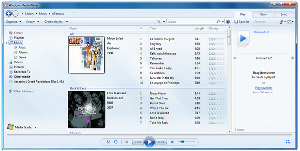 A Windows Media Player