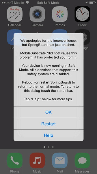 Afslut iPhone Safe Mode