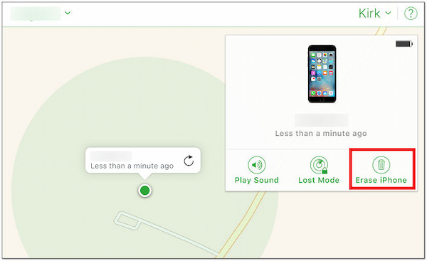 Az iPhone visszaállítása a Find My iPhone alkalmazásból