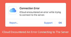 O iCloud encontrou um erro ao se conectar ao servidor
