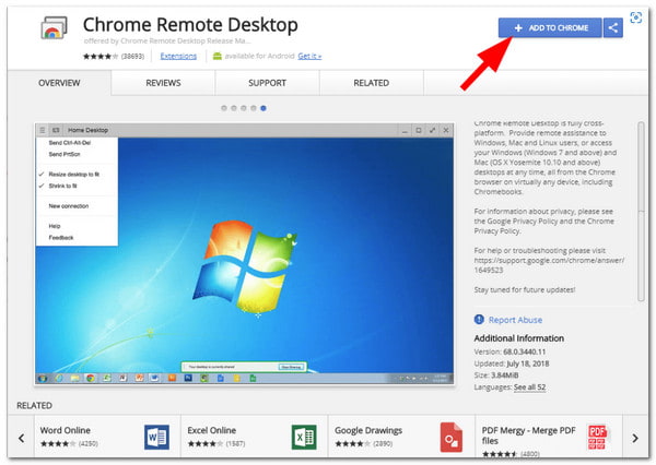 Chrome Remote Extensie toevoegen