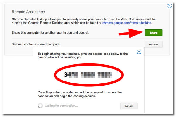 Chrome Remote Share Code