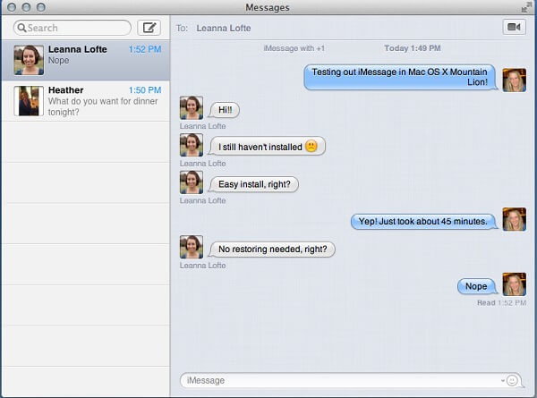 Enviar imessage mac