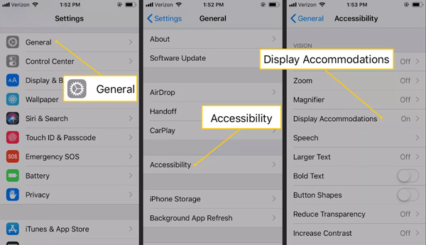 Display Accommodations