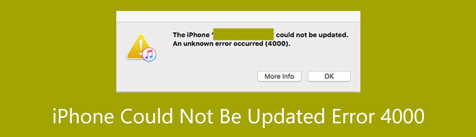 iPhone Could Not be Updated Error 4000