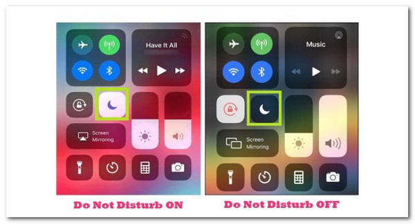 iOS Control Center On Off