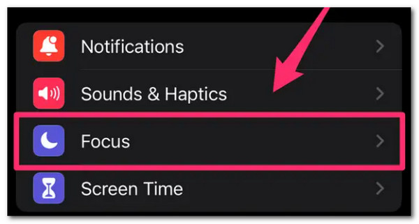 iOS-instelling focuspictogram