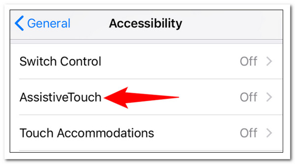 Configuração do iOS Acessibilidade AssistiveTouch