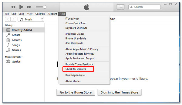 itunes Frissítések keresése